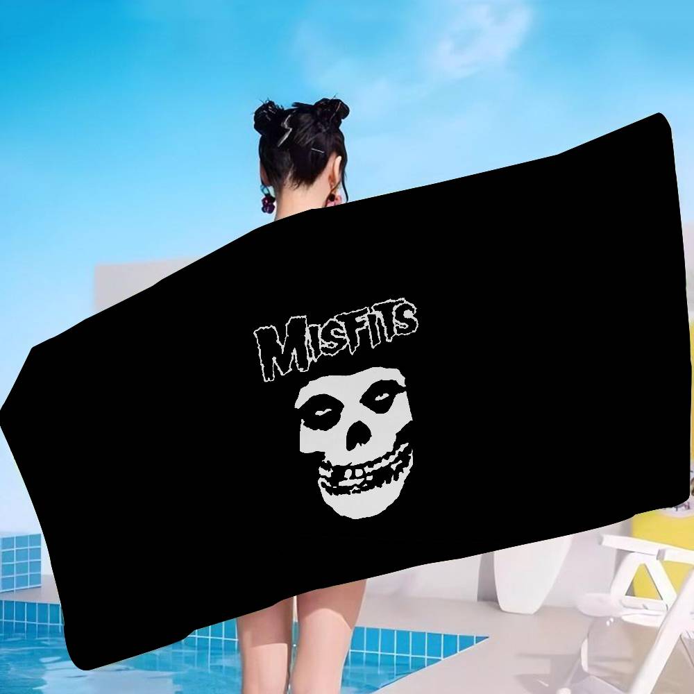 Полотенце пляжное из микрофибры с узором M-Misfits, впитывающее, быстросохнущее, мягкое, для йоги, плавания, курорта, альпинизма