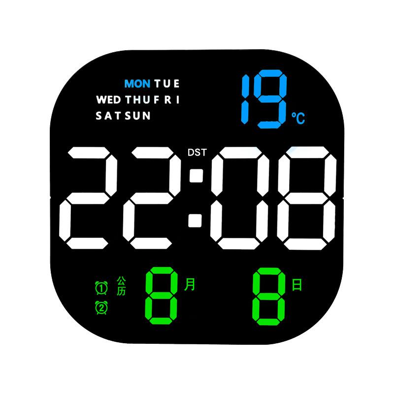 Large Wall Clock Remote Control Dual Alarms Temp Date Week Display Tabletop Alarm Clock Timer Countdown Digital LED Clocks