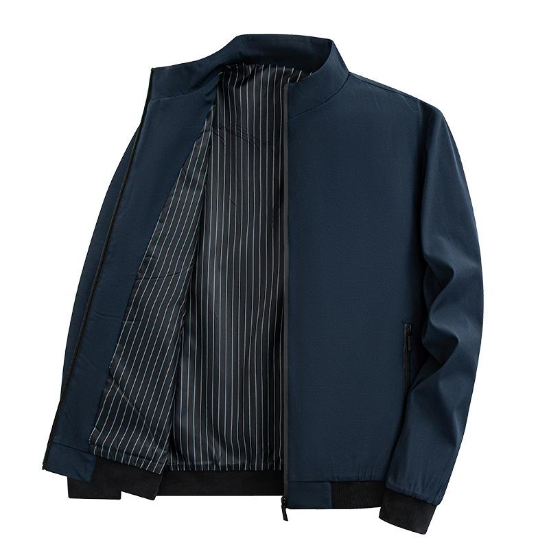 Флисовая куртка мужская куртка осень-зима воротник-стойка для мужчин среднего и пожилого возраста бархатный утолщенный кардиган большой размер хлопковое пальто для мужчин