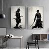 RELIABLI ART Samurai Watercolor Man Posters And Prints Canvas Painting Black And White Art Wall Pictures For Room NO FRAME