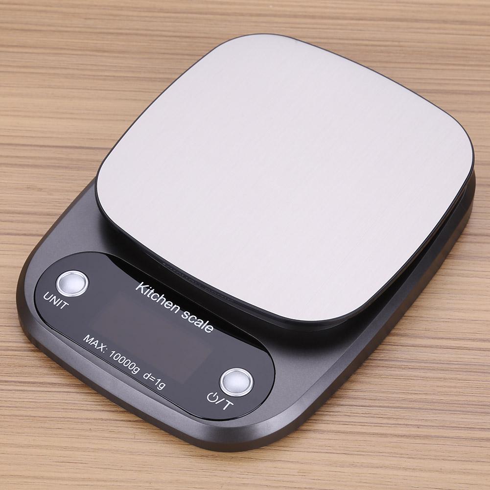 LCD Digital Electronic 10kg/1g Kitchen Food Scale Stainless Steel Tray for Baking Cooking