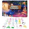 Mochi Squishies Рождественский календарь обратного отсчета с 24 шт. Разные милые игрушки-животные Подарки для мальчиков и девочек Подарок на рождественскую вечеринку