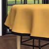 Round Stain-resistant Tablecloth In Washed Microfibre, Diameter 180 Cm, BOHEME Mustard, by Soleil d'Ocre