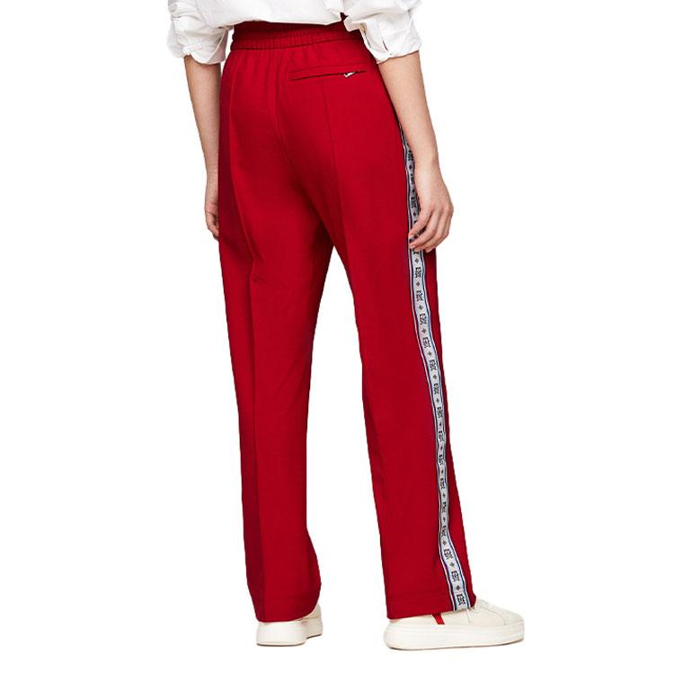 Tommy Hilfiger Специальная коллекция Весенний Фестиваль SS24, коллаборация с CLOT. Повседневные брюки свободного прямого кроя со средней посадкой и плетеным поясом MW0MW35188-XMP