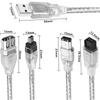Кабель-переходник IEEE1394 с 4-контактного на 6-контактный, 400 Мбит/с, для камер и ПК