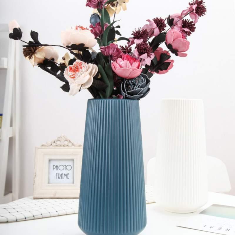 INS Plastic Vase Simple Vase Flower Arrangement Container Storage Bottle for Flowers Living Room Modern Home Decor