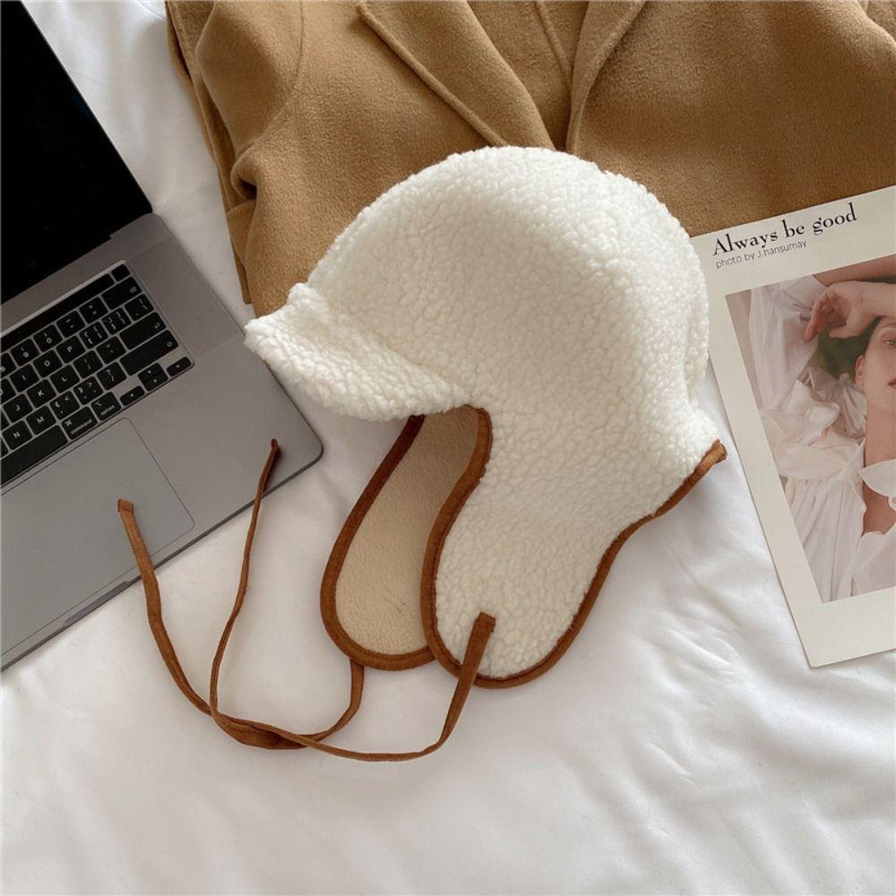 Ear Protection Fluffy Fur Hat Thick Warm Ski Caps Fashion Trapper Hat  Outdoor Ski