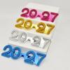 Очки с цифрами 2027 С Новым годом Солнцезащитные очки с бриллиантовым блеском Костюмный реквизит Рождественская вечеринка Декор Забавные очки