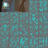 Rikaron Luminous White Henna Mandala & Butterfly Tattoo Stickers - Waterproof.