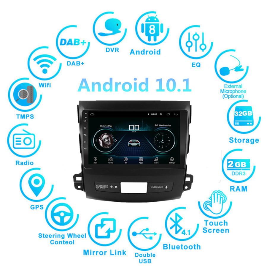 9" Автомобильная магнитола GPS-навигация WiFi FM DAB BT Для 06-12 Mitsubishi Outlander xl 2