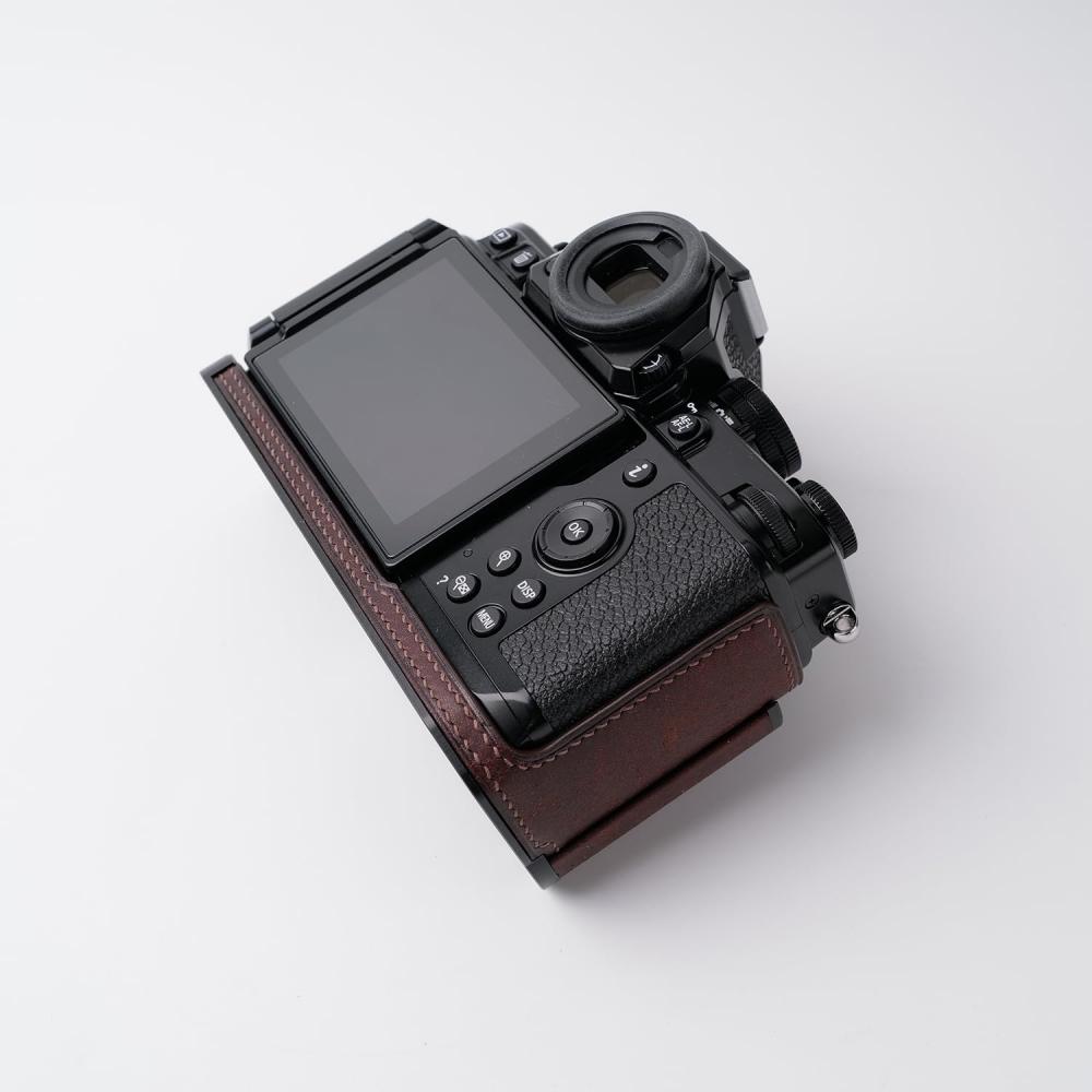 Совместимый чехол для камеры Nikon Nikon Zf, чехол для камеры, сумка для камеры из натуральной кожи [Iborrys pure handmade] Конструкция 3 в 1 с корпусом из серебристой воловьей кожи