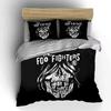 Foo Fighters Skull Black Bedding Set Bedding set (1 duvet cover, 2 pillowcases, duvet not included)