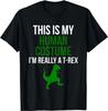 Human Costume I'm Really A T Rex Funny Halloween T-Shirt Casual Cotton Daily Four Seasons Oversized T Shirt Unisex Kids T Shirt