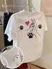 Caring for Pets Handpainted Fashion Prints with Love Unisexs Spring and Summer Trendy Printed Tshirts Fashionable Items