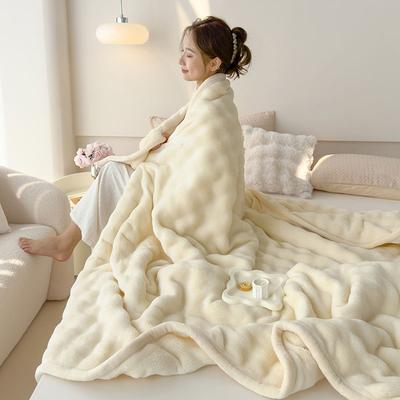 Одеяло, Летнее одеяло из пузырчатого бархата, Офисный плед из кораллового бархата для дивана под кондиционером, Утолщенная простыня
