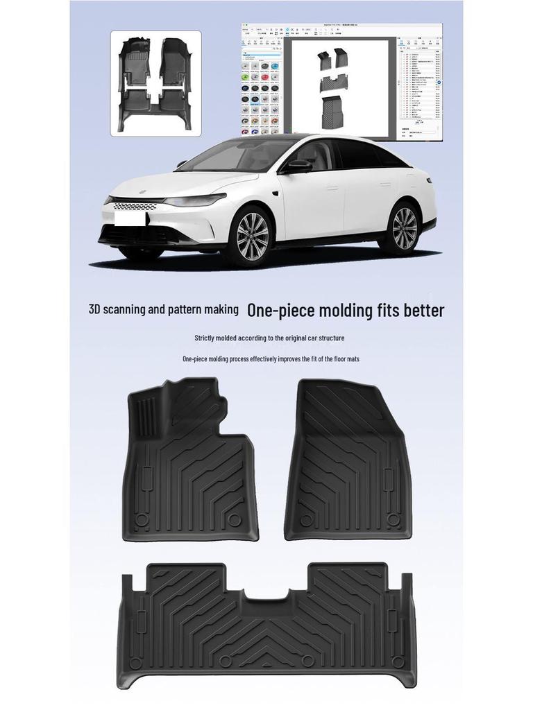 Водонепроницаемые TPE коврики для автомобиля Leapmotor C01: Накладки на ноги и коврик в задний багажник