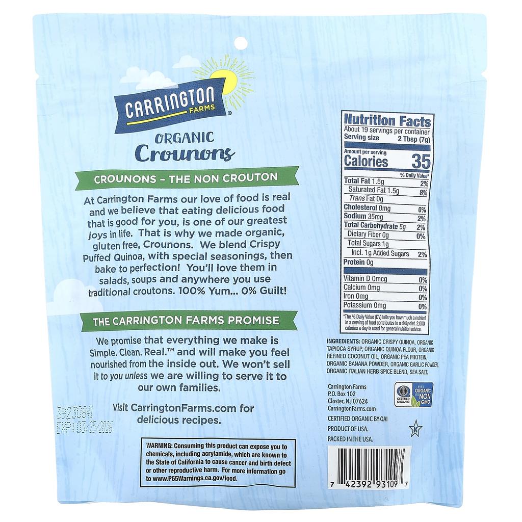 Carrington Farms, Organic Crunon, Garden Herbs, 4.75 oz (134 g)
