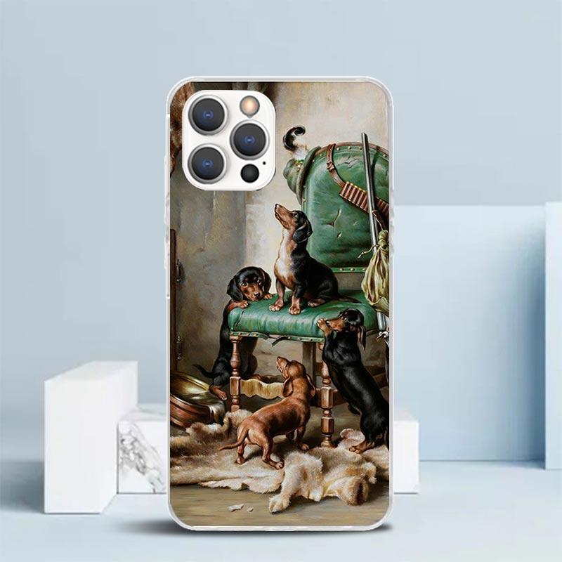 Hunter Dog Hunting Soft Cover for iPhone 16 17 Air 15 14 Pro Max 16E Phone Case 13 Mini 12 11 7 SE 8 Print Pattern Fit Cases 16