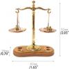 Leadigol Миниатюрные Металлические Винтажные Весы, 5,2x4,2x2 см Мини Весы Правосудия Фигурка, 1: Модель весов правосудия мини-симуляция в масштабе 1:12