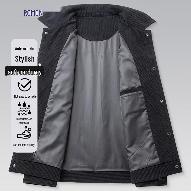 Мужская вельветовая куртка Luomeng в стиле business casual с лацканами