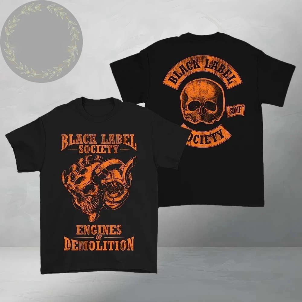 Black Label Society 2026 Две Стороны Двигатели Разрушения Череп Футболка Унисекс Футболка