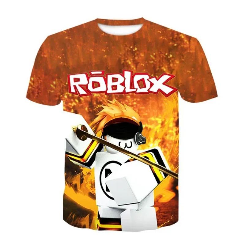 Roblox Игра детская футболка костюмы для косплея Детский мультяшный топ с коротким рукавом 3D-печать Повседневная уличная одежда