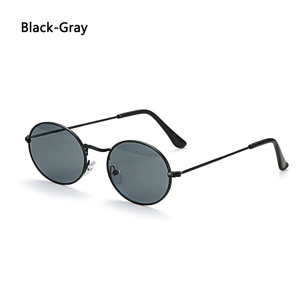 Unisex UV400 Metal Small Frame Gradient Mirror Glasses Oval Sunglasses Men's Shades Sun Glasses
