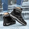 Men's Winter  with Plush and Thickened, Comfortable and Warm Outdoor Sports Running Shoes, Cotton Shoes