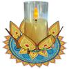 Mandala Acrylic DIY Candlestick Diamond Art Painting Kit Without Candles Table Centerpiece for Adults Home Party Decor