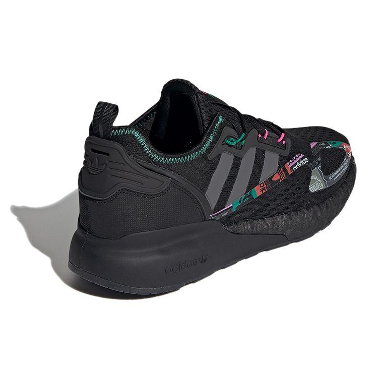 adidas Кроссовки унисекс ZX 2K Boost Black Ярко-зеленые Core-Black Grey-Five GX2719