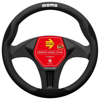 MOMO Comfort Микрофибра Чехол на руль, Италия, Милан, Размер Маленький, Черный с черной строчкой