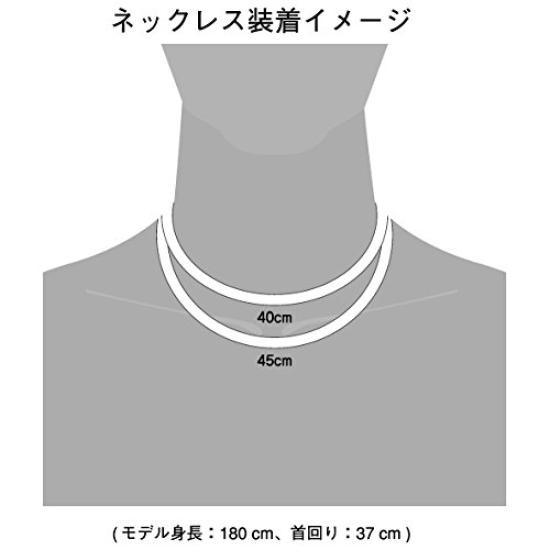 By Yuzuru Phiten RAKUWA Neck Metax Mirror Ball 45cm [Used Hanyu] Necklace, Black/Gold,