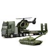 Имитация Инженерный Грузовик Прицеп Модель Машины Набор Вертолета Мальчик Литой Металлический Транспорт Игрушка Машина Для Мальчиков Девочек Детей