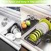 Large Capacity Expandable Dish Drying Rack Draining Sink Drain Rack Pot Lid Storage Rack  for Home