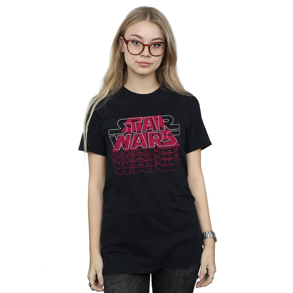Star Wars Womens/Ladies Blended Logos Cotton Boyfriend T-Shirt