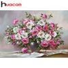 HUACAN 5D DIY Mosaic Diamond Painting Flowers Full Round Home Decor Picture