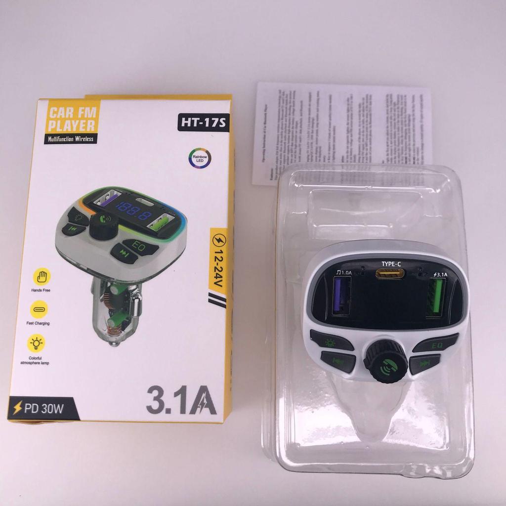 Автомобильный Bluetooth-приемник и FM-передатчик серии HT с MP3, звонками без помощи рук и быстрой зарядкой в автомобиле