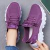 Plus Size Women's Breathable Height-Increasing Lace-Up Sneakers - Lightweight Low-Cut Soft Sole (Size 43)
