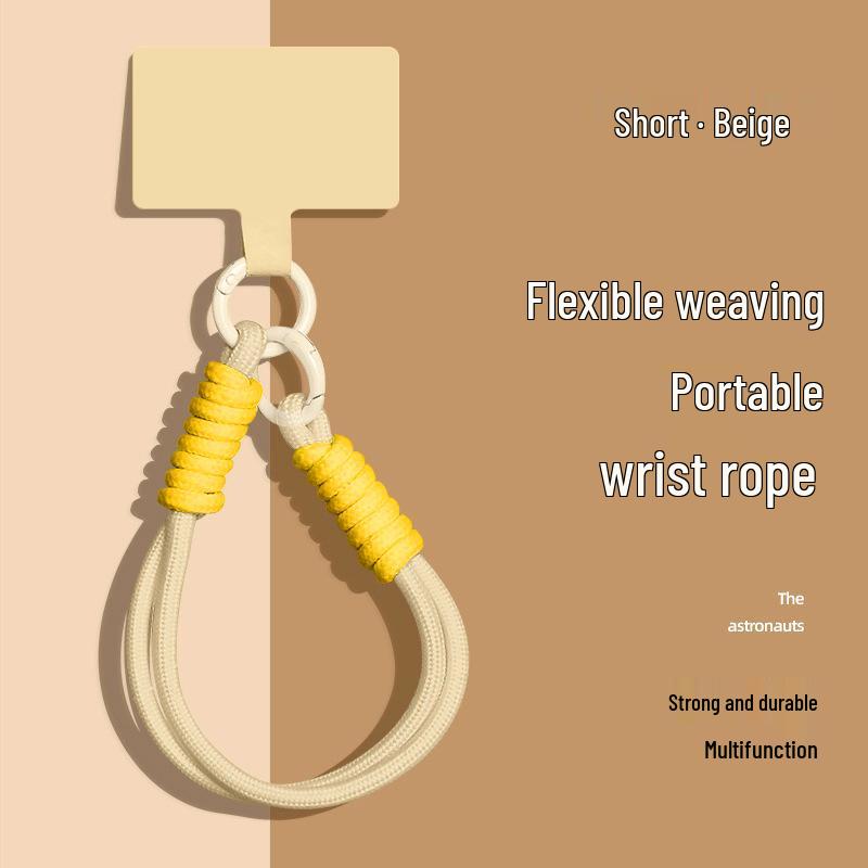 Популярный ремешок для телефона с цветными блоками: Многофункциональный чехол от потери, Чехол для наушников, Сумка-игрушка, Плетеный ремешок на запястье