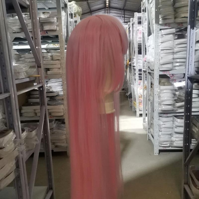 Аниме DARLING In The FRANXX 02 ZERO TWO Длинный парик Косплей Парик Ролевая игра Розовый цвет Cos парик + головной убор