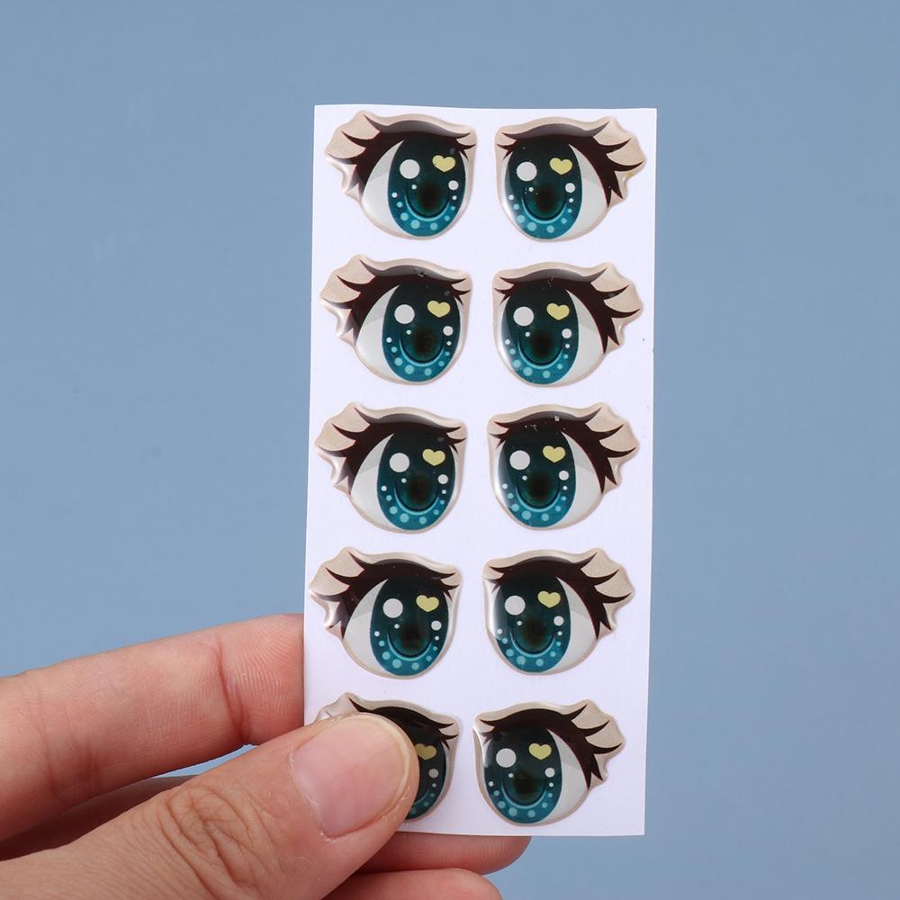 Toys DIY Doll Accessories Love Cute Sticker Face Organ Paster Clay Decals Cartoon Eyes Stickers