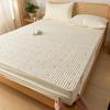 1 шт., утолщенная стеганая простыня для двуспальной кровати, однотонное хлопковое покрывало с защитой от клещей, Fundas de colchón King, наматрасник 180