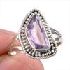 Кольцо из натурального розового аметиста с драгоценным камнем ручной работы из цельного серебра 925 пробы S.6 E9H61