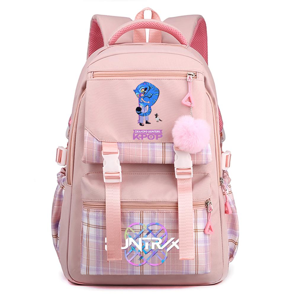 Cartoon Anime K-Pop Demon Hunters Printed Large Capacity Backpack for Teenger Student Bookbag Girl Boy Schoolbag Bookbag Women Waterproof Travel Bag