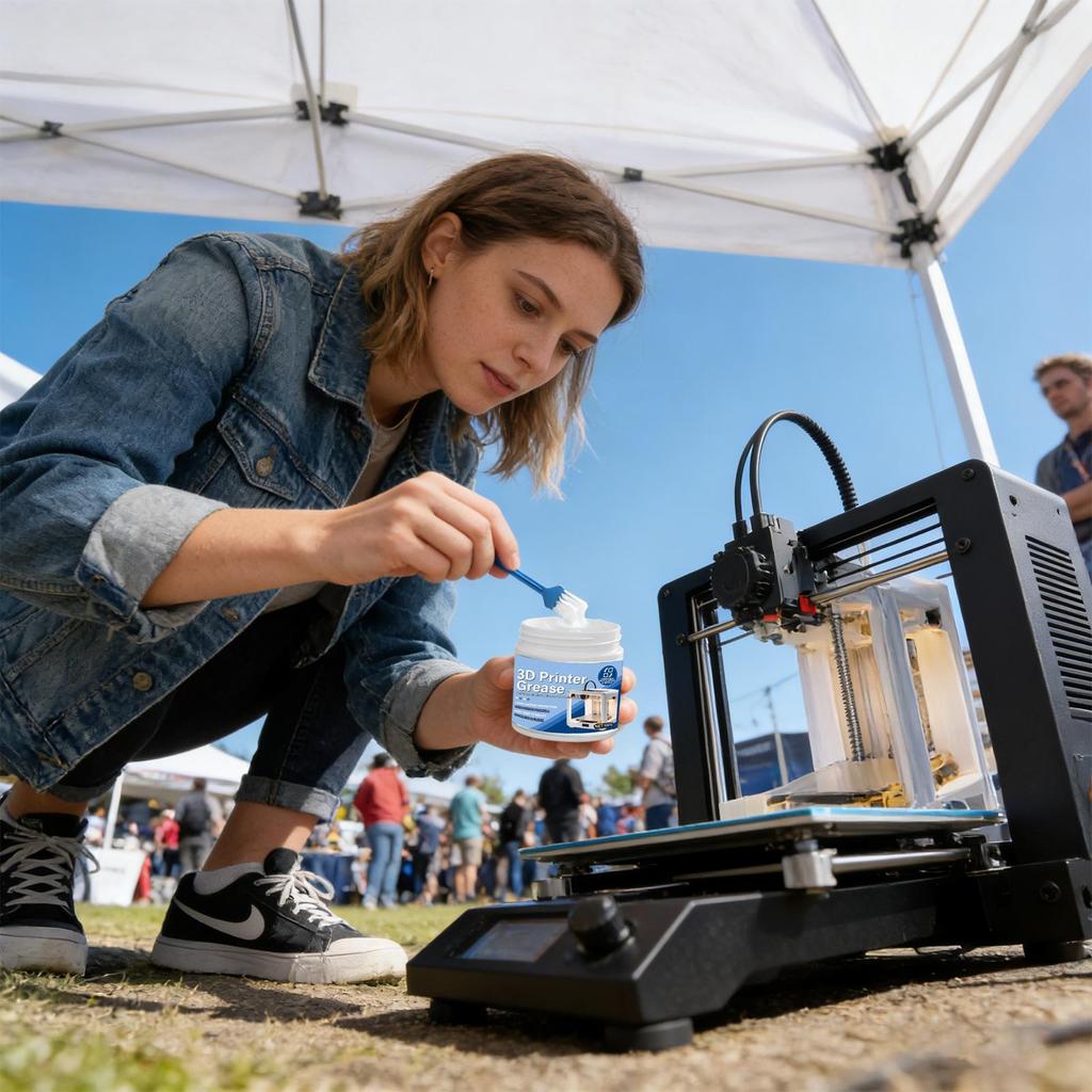 Смазка для 3D-принтера 100 г Смазка для шестерен и подшипников с портативной кисточкой Универсальная смазка для механизмов для двигателя модели поезда Направляющей линейного перемещения