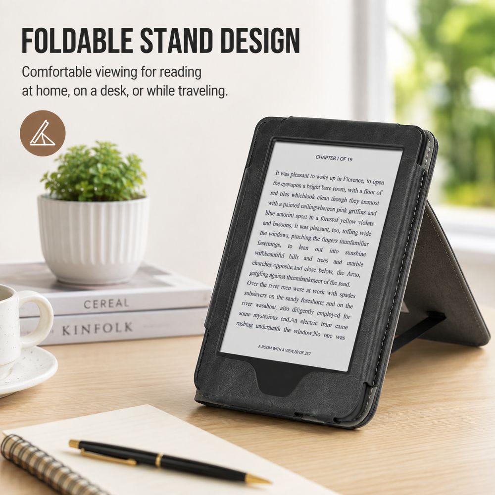 Stand Function Folio Stand Case Protective Cover for Kobo Clara Color/2E/BW Daily Reading