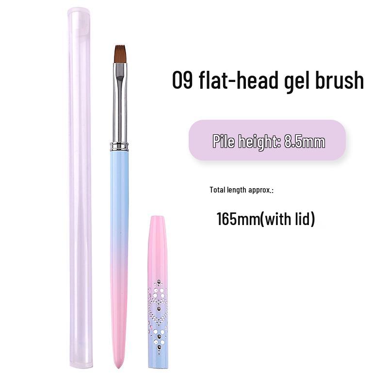 15-Piece Nail Art Pen Set: Line, Ombre, Carving, Painting, and Gel Brushes.