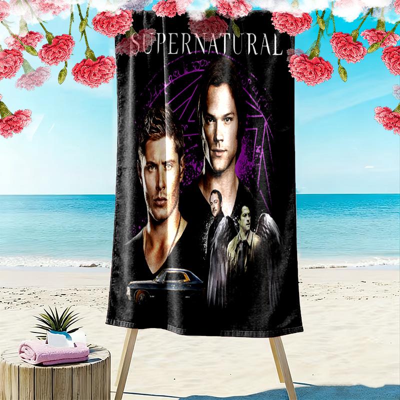 Supernatural Forces Unleashed beach towel Beach towel for vacation photos beach swim quick-drying swim towel seaside printing