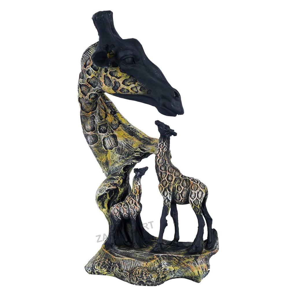 Latest Statue of Giraffe Sculpture for Home/Office/Cafe/Hotel Decor Decorative Gift Showpiece (Pack of 1, Resin, )