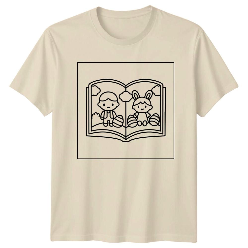 Easter Storybook Boy Bunny Eggs Holiday Unisexs TShirt Unisexs Tee Top